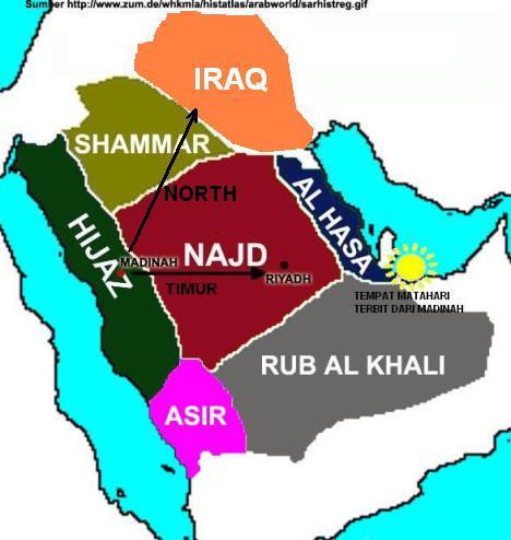 Map of Najd
