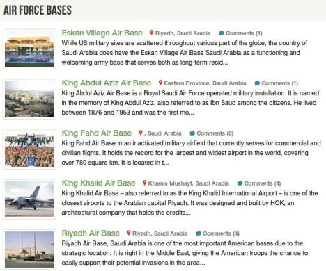 Pangkalan Udara Militer AS di Arab Saudi