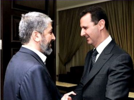 Khaled Meshaal dan Bashar Assad
